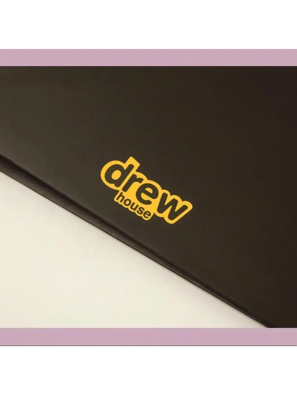 Drew House Black 2 pocket folder with mascot logo on front NWT